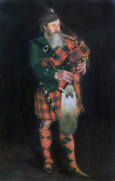 Ein Dudelsackspieler, 1885 von William Kennedy